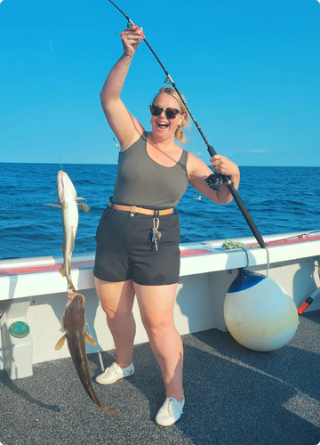 Kate Shaw with prize catch