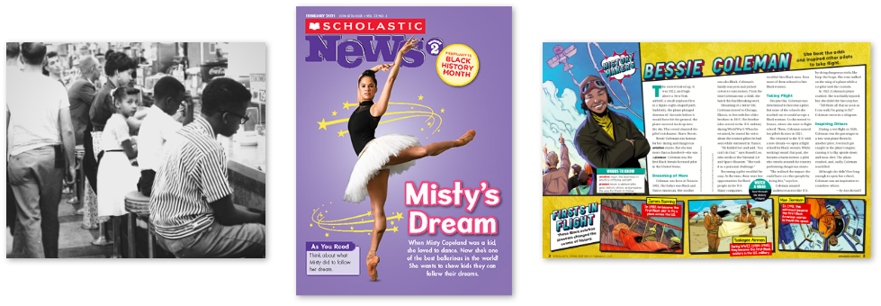 Scholastic Magazones+ collection for Black History Month
