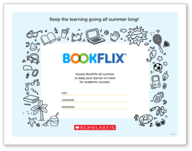 BookFlix summer access certificate