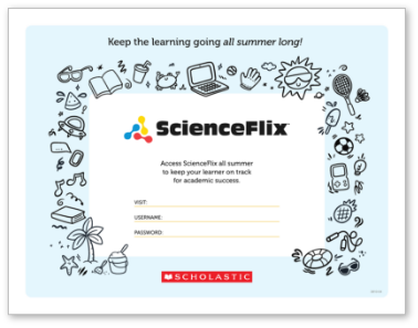 ScienceFlix summer access certificate