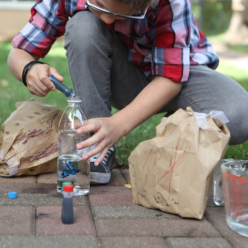 DIY Paper Bag Volcano