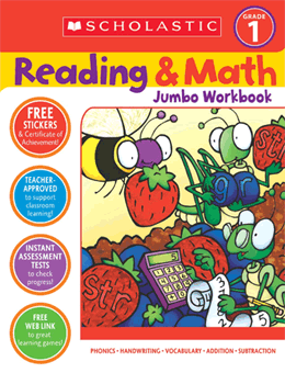 Reading and Math Jumbo Workbook Grade 1