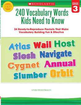 240 Vocabulary Words Kids Need to Know: Grade 3