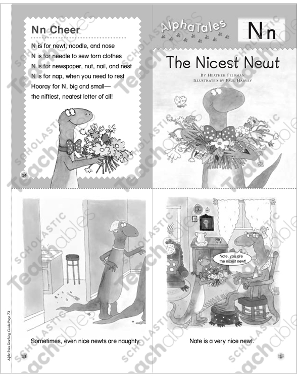 Alpha Tales: The Nicest Newt (Letter N): Alpha Tales Mini-Book by