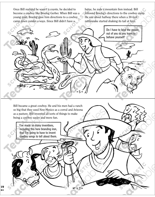 Pecos Bill Tall Tale MiniBook by