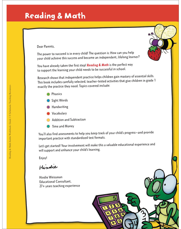 Reading & Math Jumbo Workbook Grade 1 by Virginia Dooley