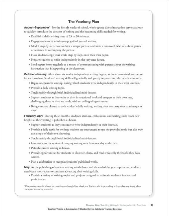 Teaching Writing in Kindergarten by Randee Bergen