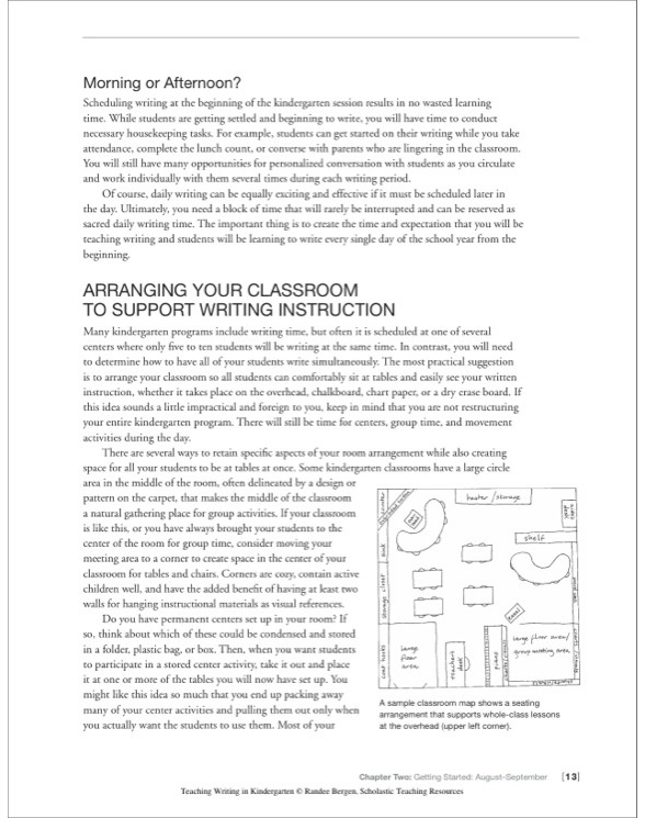 Teaching Writing in Kindergarten by Randee Bergen
