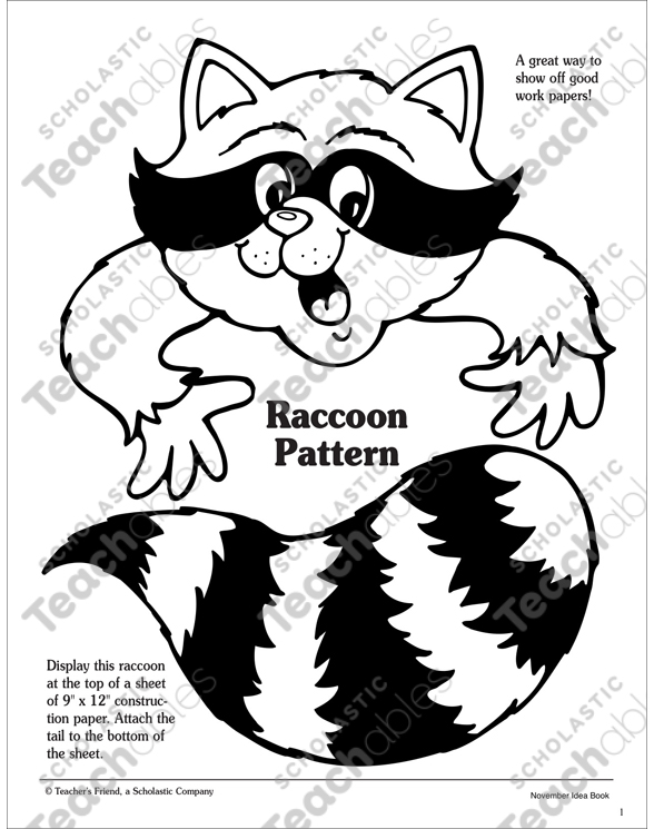 racoon sewing pattern