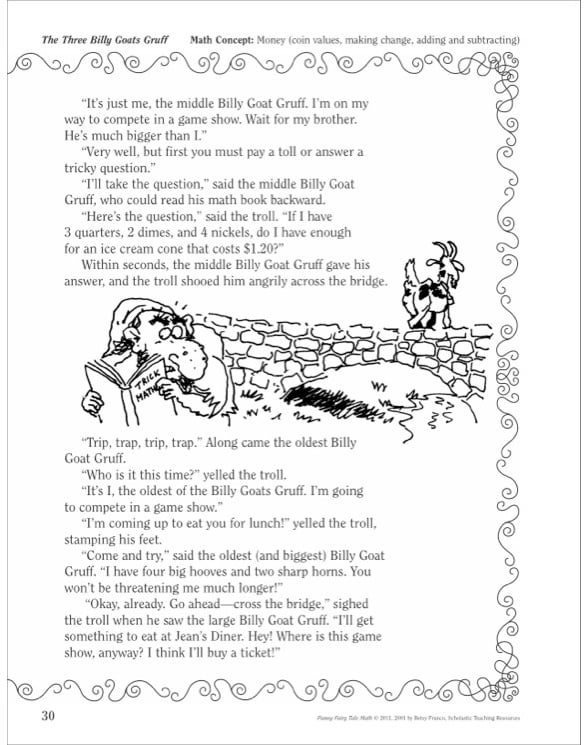 The Three Billy Goats Gruff (Money): A Funny Fairy Tale Math Activity by