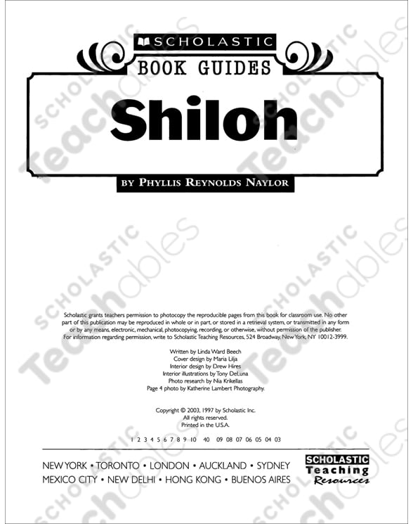 Book Guide: Shiloh By