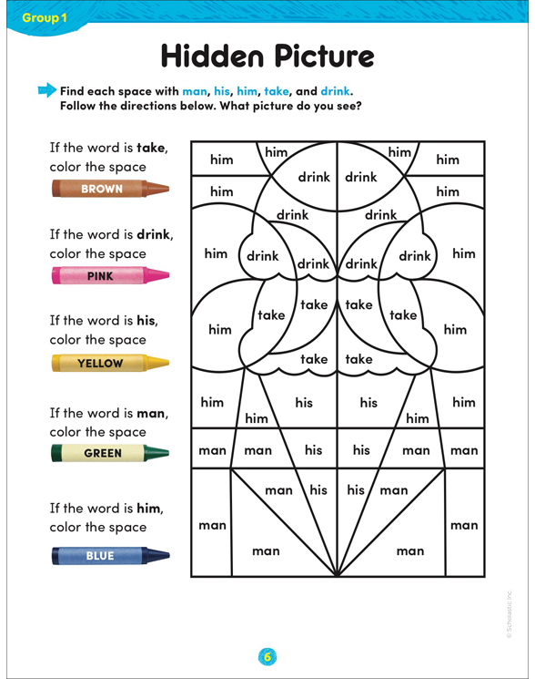 100 Words for Kids to Read in First Grade Workbook by