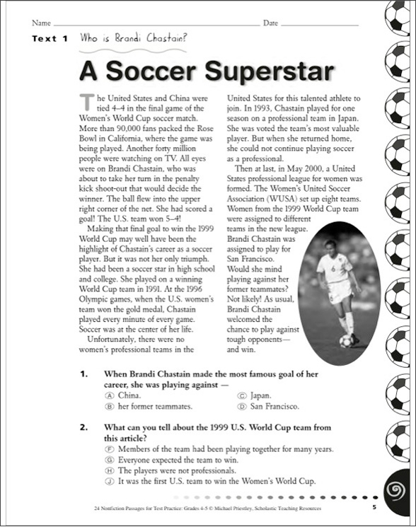 24 Nonfiction Passages for Test Practice (4-5) by Michael ...