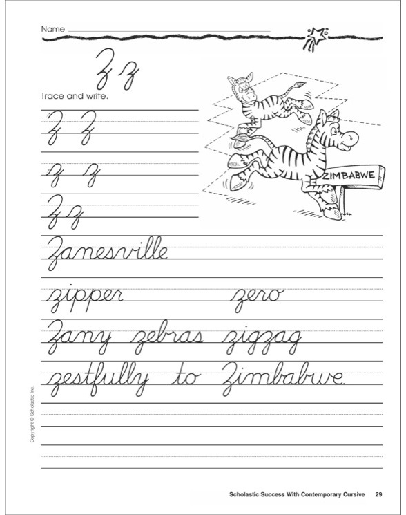 Scholastic Success With Contemporary Cursive: Grades 2–4 by