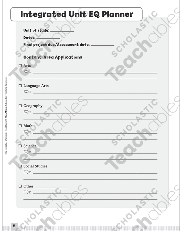 Essential Questions for Science: Planet Earth by