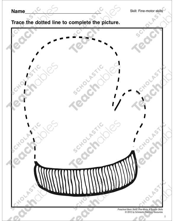 Tracing a Mitten: Preschool Basic Skills (Fine Motor) by