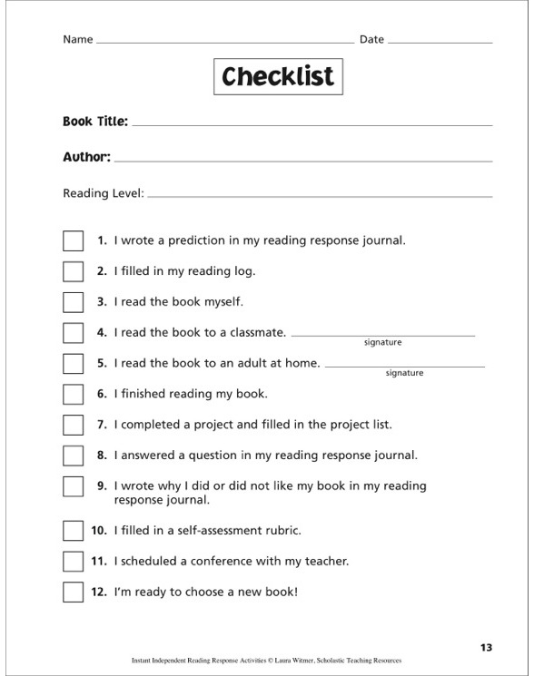 Instant Independent Reading Response Activities by Laura Witmer