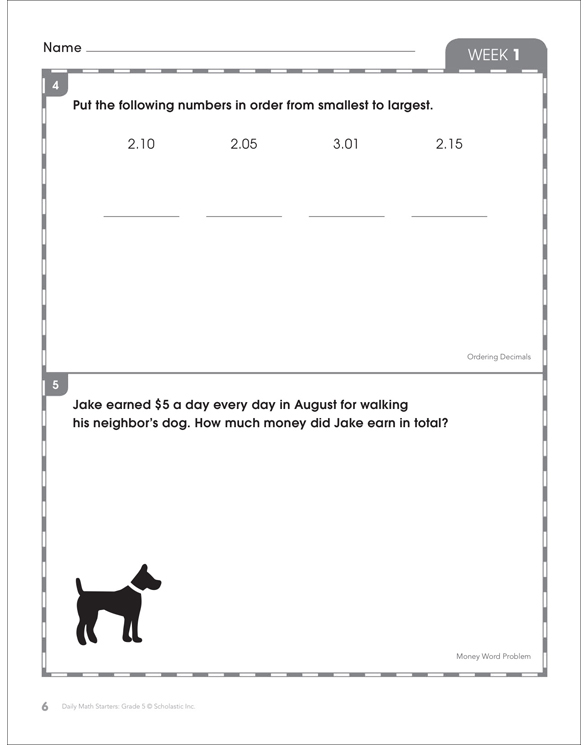 Daily Math Starters: Grade 5 by