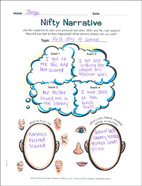 Writing Graphic Organizer: Nifty Narrative by