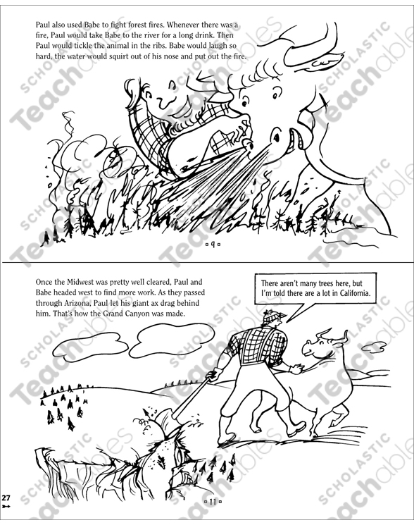 Tall Tales Paul Bunyan Tall Tale MiniBook by