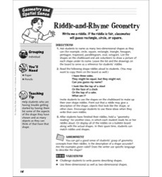 Riddle-and-Rhyme Geometry (writing shape riddles): Geometry and Spatial ...