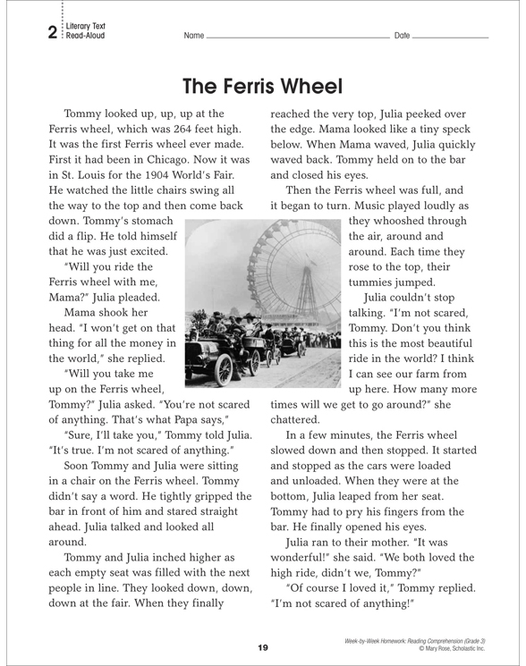 Week-by-Week Homework: Reading Comprehension Grade 3 by Mary C Rose