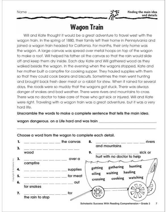 spanish 9th grade 1 worksheets Grade Success Reading by With 3 Scholastic Comprehension: