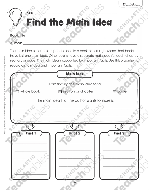 central-idea-graphic-organizer