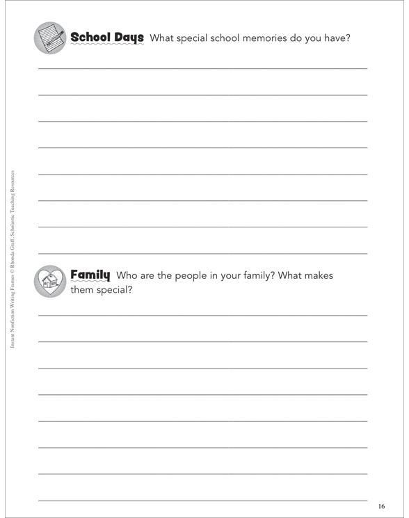 Instant Nonfiction Writing Frames by Rhonda Graff