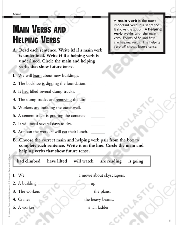 helping-linking-verbs-grade-4-differentiation-pack-by