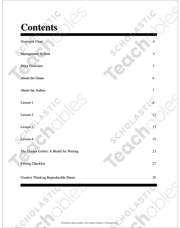 Book Guide The Golden Goblet by