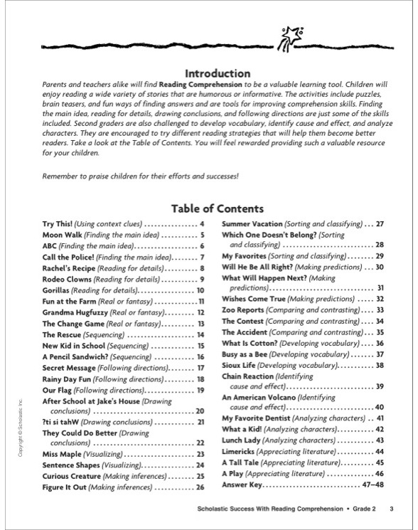 Scholastic Success With Reading Comprehension: Grade 2 by