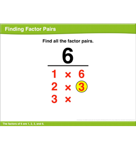 Finding Factor Pairs: Math Lesson by