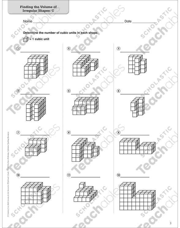 Finding The Volume Of Irregular Shapes Math Lesson By