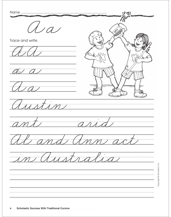 Scholastic Success With Traditional Cursive: Grades 2-4 Workbook by