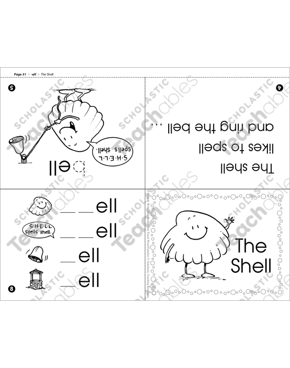 Word Family MiniBook ell MiniBook by