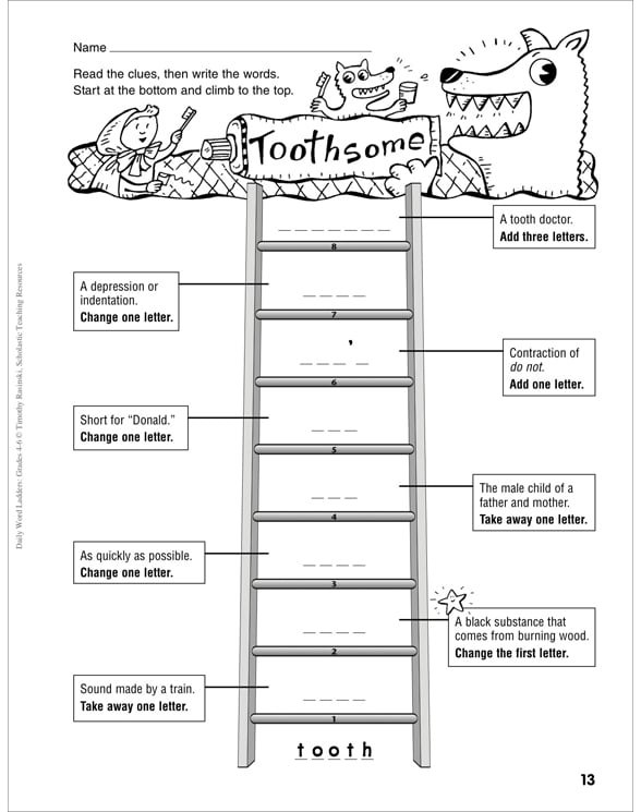 Free Printable Word Ladder Worksheets 4th Grade