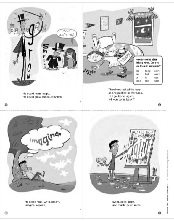 A Verb for Herb Grammar Tales MiniBook & Puzzles by