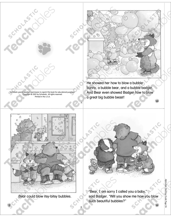 Alpha Tales: Bubble Bear (Letter B): Alpha Tales Mini-Book By