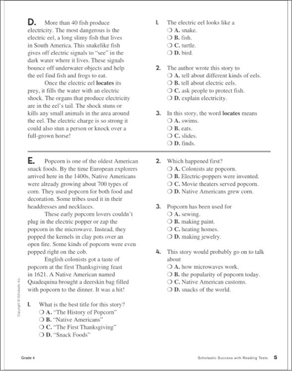 reading practice test 4 education philosophy