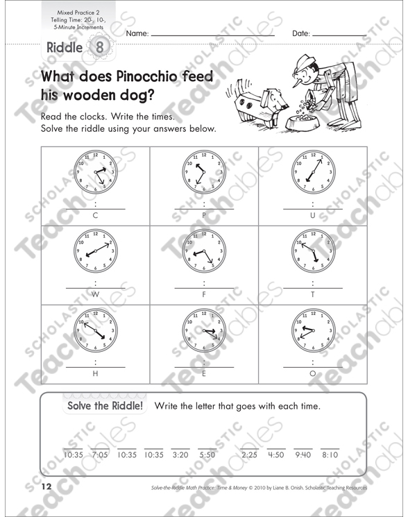Riddles About Time / Clock Riddles Worksheets A boy and an engineer