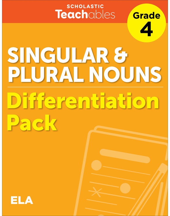 Singular & Plural Nouns Grade 4 Differentiation Pack by
