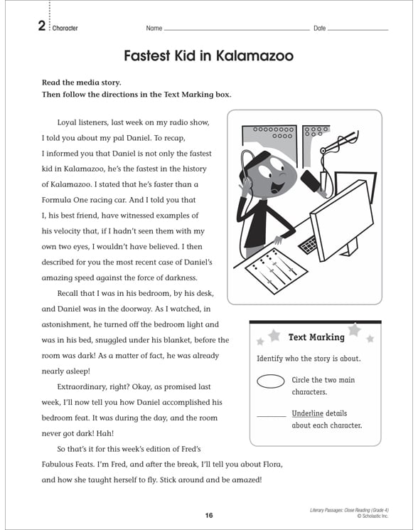 Literary Passages: Close Reading: Grade 4 by Martin Lee;Marcia Miller