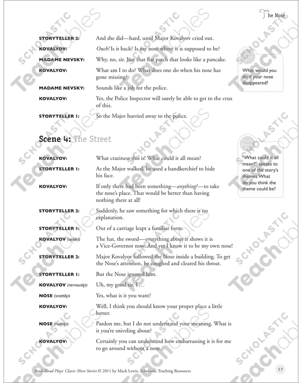 summary of the nose by nikolai gogol