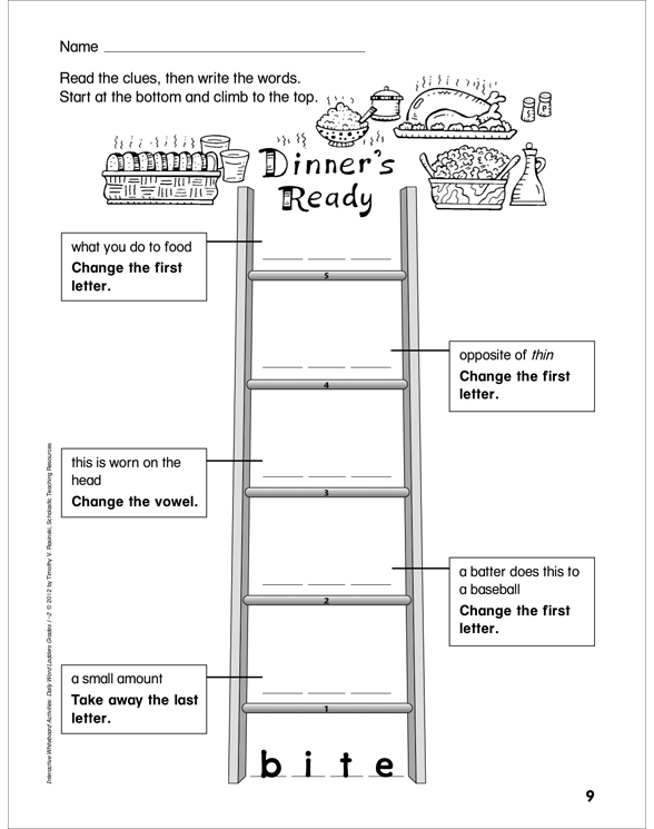 Interactive Whiteboard Activities: Daily Word Ladders Grades 1-2 by ...