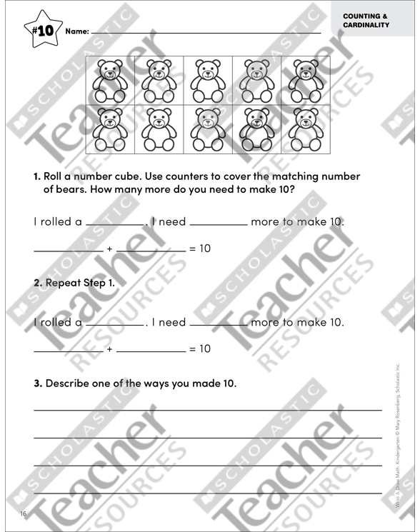 Write & Draw Math: Kindergarten by Mary Rosenberg