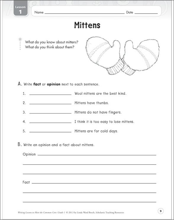 Writing Lessons To Meet the Common Core: Grade 1 by Linda Ward Beech
