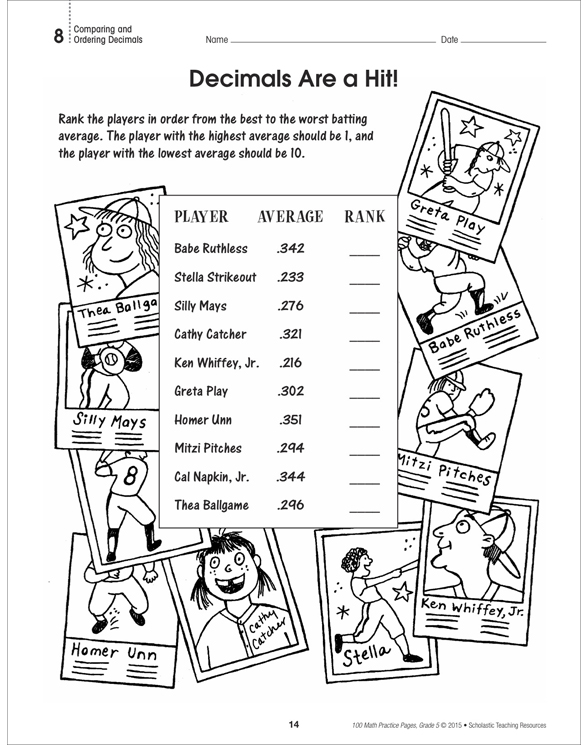 100 Math Practice Pages: Grade 5 by