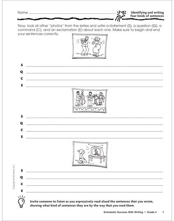 Scholastic Success With Writing: Grade 4 Workbook by