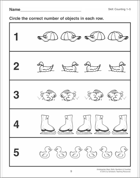 Kindergarten Basic Skills: Numbers & Counting By